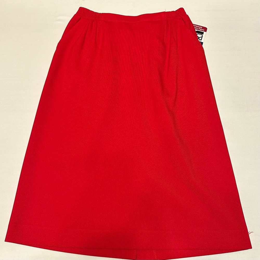 Vintage 80s Pykettes Red Skirt NOS